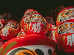 Bodhidharma (daruma) statues in Japan.