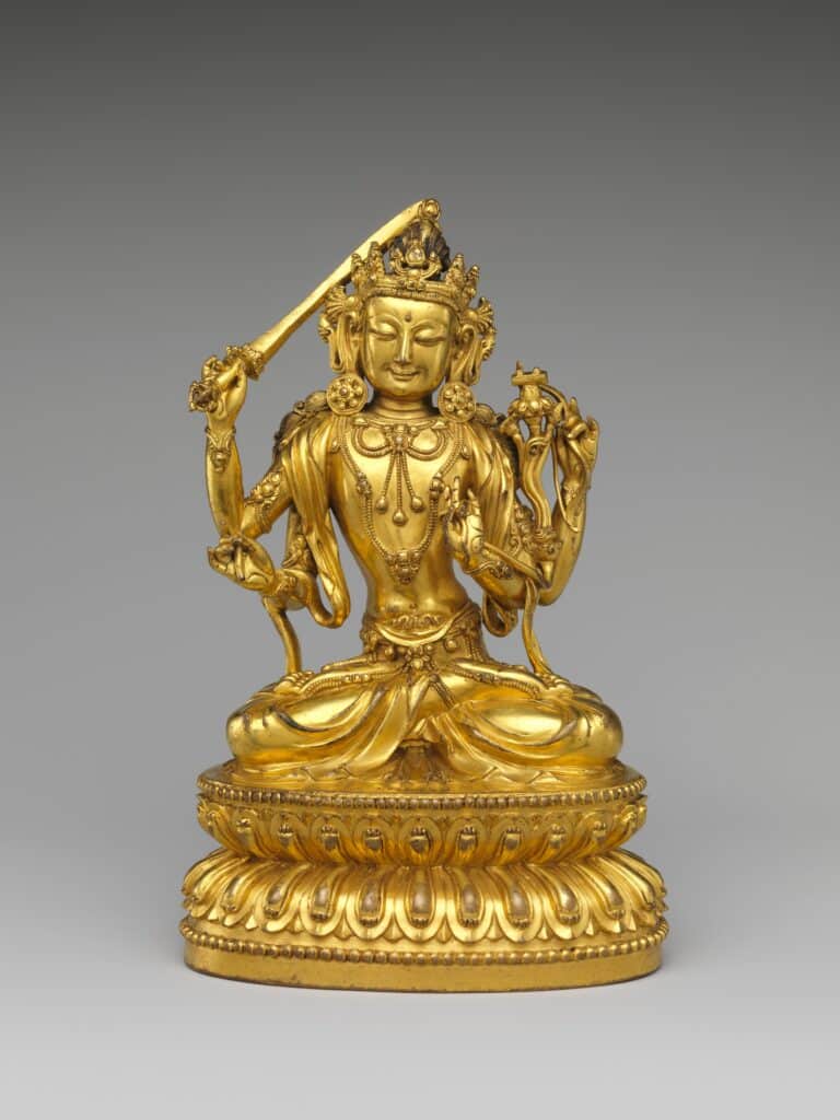 Chinese Manjushri Bodhisattva of Wisdom statue